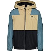 Under Armour boys Manataug Hooded Windbreaker Jacket, Water Repellent & Windproof