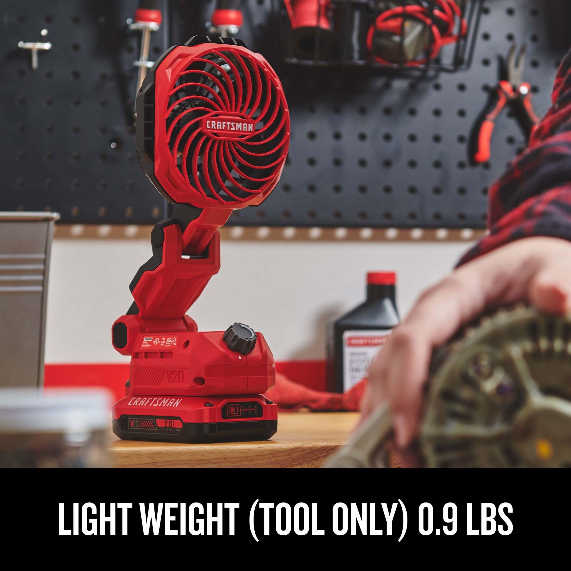 CRAFTSMAN V20 Cordless Personal Fan, Compact and Collapsible, Bare Tool Only (CMCE010B)