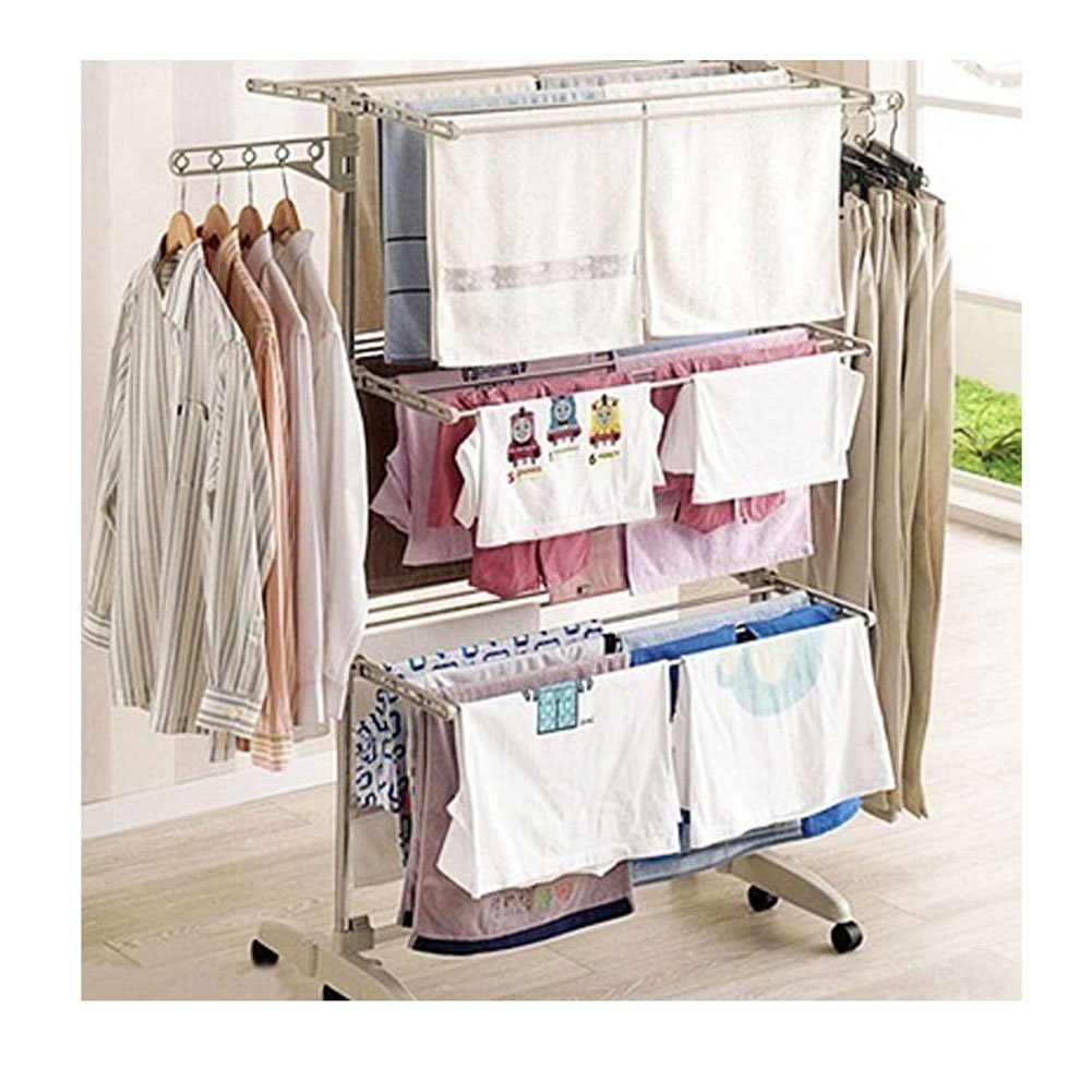 Nobly Laundry Storage Rack Premium 200pcs Hanger and Folding Indoor
