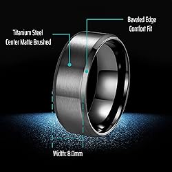 Ahloe Jewelry CEJUG 2Ct 18k Black Gold Wedding Ring