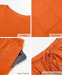 RUBZOOF Pajamas for Women Short Sleeve Casual