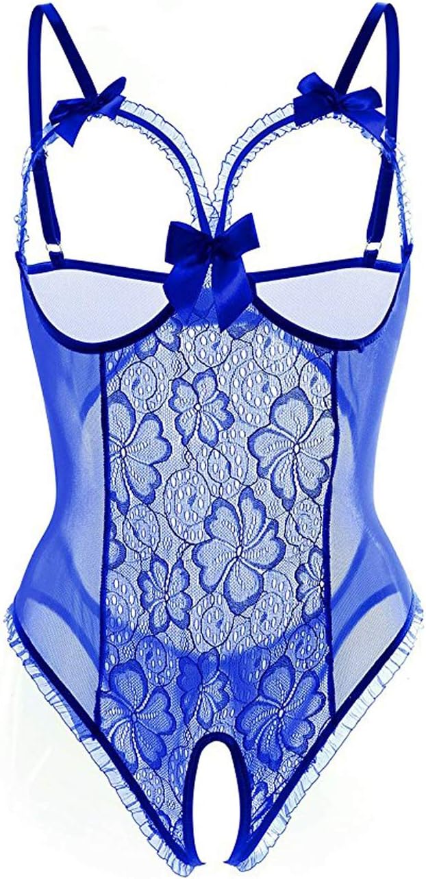 GoldDream Lingerie Bodysuit Open Cup Crotchless One Piece Sexy Lingerie Teddy Lace Nightie for Women for Sex