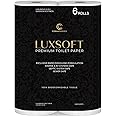 LUXSOFT Premium 3-Ply Luxury Toilet Paper 6-Pack - Septic, RV, and Boat Safe with Quick Dissolving Material (Single Pack (6 Rolls)) white