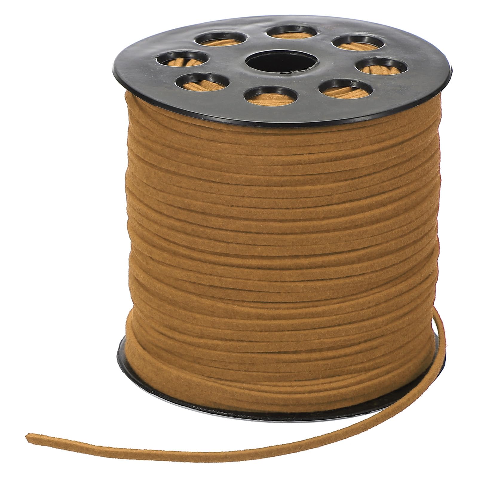 PATIKIL 100 Yards x 2.6mm Faux Suede Leather Cord, Leather Lace String for Bracelet Necklace Beading Making DIY Crafts, Yellow Brown