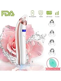 Blackhead Remover, Vacuum Blackhead Removal Peel Tool Extractor Electric Skin Pore Cleaner, Rechargeable Suction Comedone Acne Eliminator Microdermabrasion Device for Nose Face Men Women