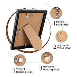 Heimlove 4x6 Picture Frames Set of 3 with Mat to