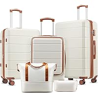 Amazon.com | YOETEY Luggage Sets 5 Piece, Hardside Suitcase with