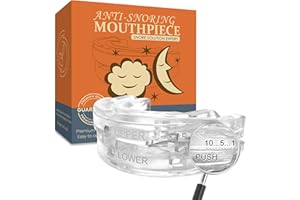 Anti-Snoring Device for Quiet Sleep, Adjustable Anti-Snoring Mouthpiece, Reusable - Silicone Sleep Apnea Mouth Guard for Men,