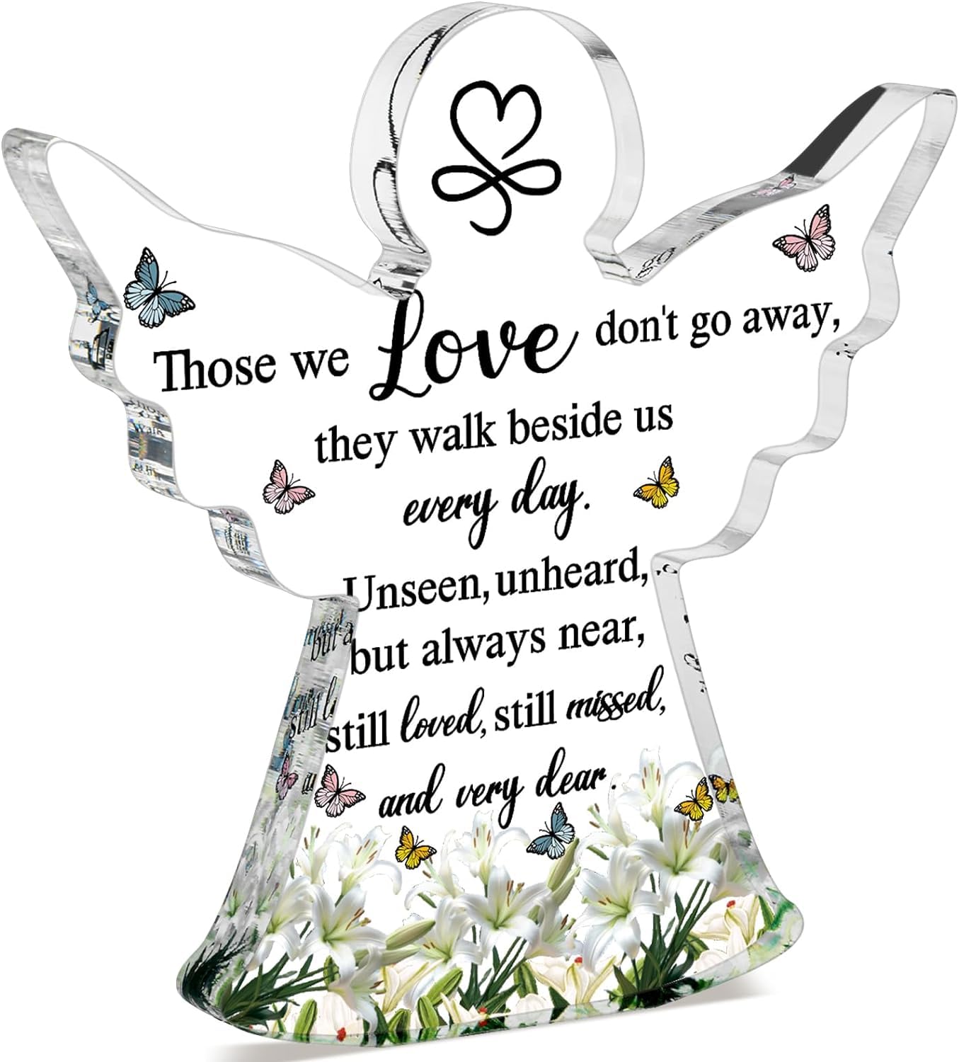 Thinking Of You Gifts, Sympathy Gift, Bereavement Gifts,Memorial Gift,Remembrance Gifts, Angel Acrylic Condolence Remembrance Gifts For Loss Of Loved One Father Mother