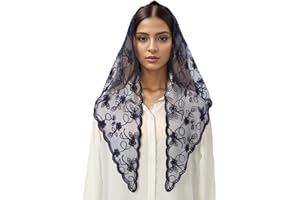 Bottone Elegant Lace Mantilla Veil Scarf for Catholic Catholic Chapel Scarf Ethnic Headwear Party Supply Women Accessory