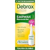 Debrox Earwax Removal Aid, 0.5 oz Earwax Removal Drops | 6.5% Carbamide Peroxide, Safe and Gentle Ear Wax Remover, Excessive Ear Wax Buildup, Ear Care for Adults and Kids 12+