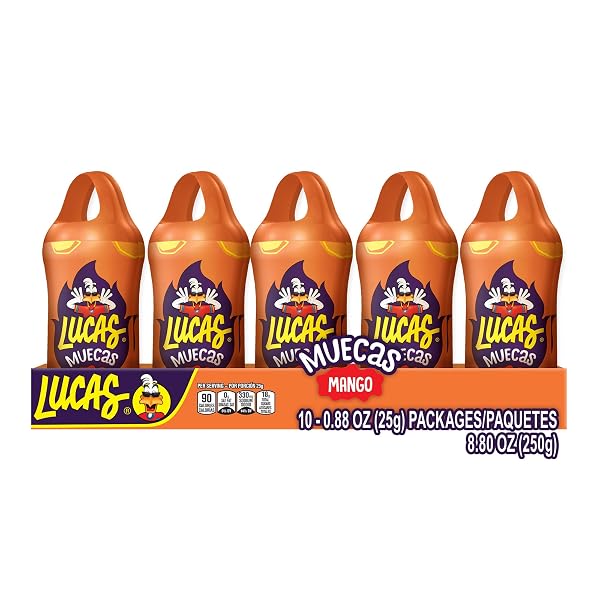 LUCAS MUECAS LOLLIPOP MANGO FLAVOR CANDY, 0.96OZ –...