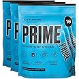 PRIME HYDRATION+ Sticks Blue Raspberry | Hydration Powder Single Serve Sticks | Electrolyte Powder On The Go | 250mg BCAAs, B Vitamins, Antioxidants | Low Sugar | Caffeine-Free | Vegan | 48 Sticks