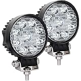 Exzeit Waterproof LED Pods, 54W 3800LMS 60° Flood Offroad Light with CREE Led Chips, Off Road Lights, Led Work Lights for Tru