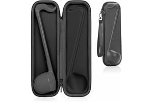 SNAWIKIBAG Carrying Hard Case Compatible for Otamatone Japanese Electronic Musical Instrument, Portable Synthesizer Designed for Otamatone Music Toy Storage Bag with Hand Strap, (Black,Case Only…)