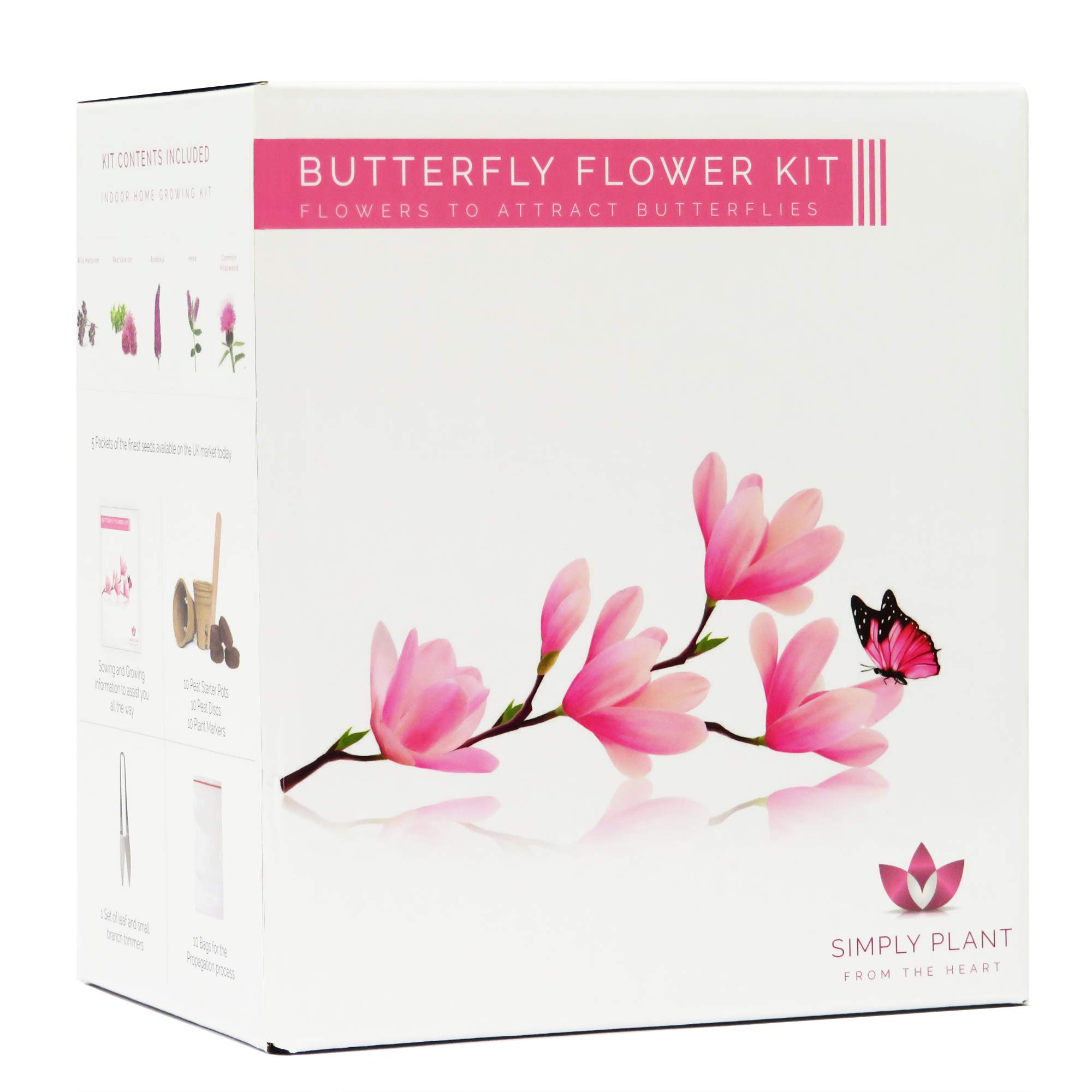 Butterfly Garden Kit I Gardening Set I Everything You Need to Grow Your own Butterfly Garden Plants I High Quality Wildflower Seeds for Gardening Flowers I Bulbs for Gardens Flower