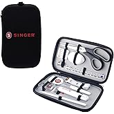 SINGER Beginner Sewing Kit with Carrying Case | Sewing Supplies Include Needle Threader, Scissors, Needles, Tape Measure & Mo