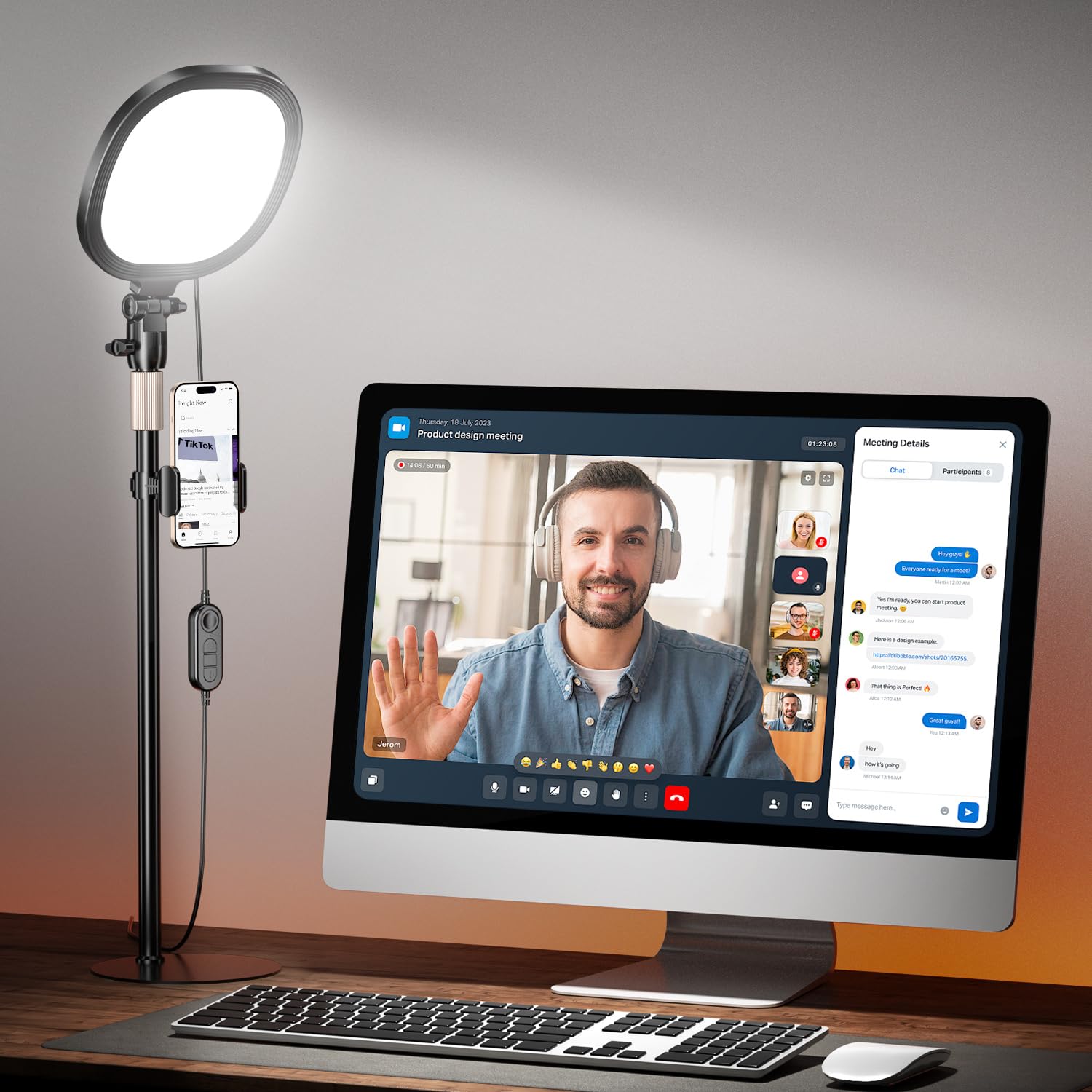 Photo 1 of PQRQP Video Conference Light for Zoom Meetings, Webcam, Live Stream