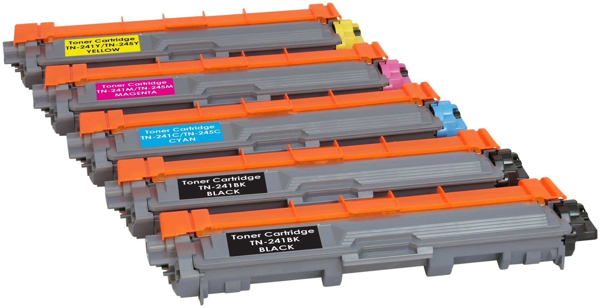 5 (1 SET + 1 BLACK) Compatible TN241 TN245 Laser Toner Cartridges for Brother HL-3140CW 3150CDW 3170CDW DCP-9020CDW MFC-9140CDN 9330CDW | Print Yield: 2,500 Pages (Black) & 2,200 Pages (Colours)