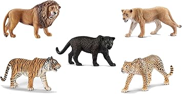 Schleich Predator Set Lion Lion Tiger Leopard Black Jaguar Amazon De Spielzeug