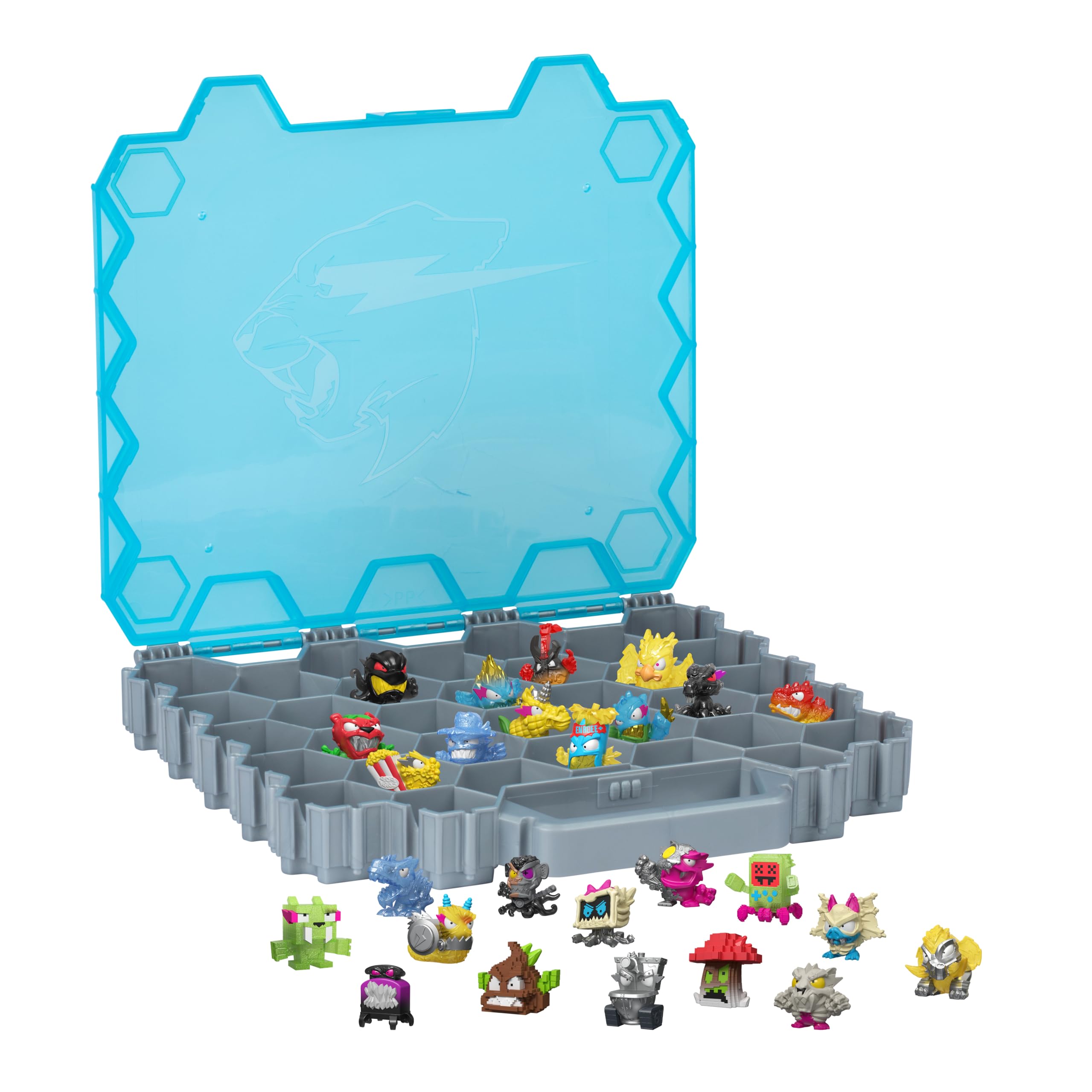 MRBEAST LAB MrBeast Hive Collector Pack Holds 70+ Micro Beasts, with 26 Micro Beasts Including 2 Exclusive Glow-in-The-Dark Swarms, 26 Stickers and 2 Fusion Caps to Continue to Build Out Your Own