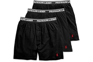 POLO RALPH LAUREN Men's Classic Fit Cotton Knit Boxers, 3-Pack