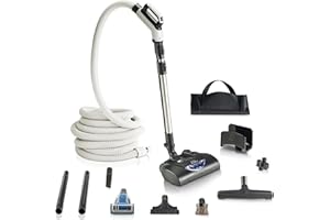 Premium 35 ft Universal Central Vacuum Hose Kit, Wessel Werk Power Nozzle, Pigtail Connection, Universal Premium Prolux Central Vacuum Kit