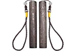 Yuchew Needle Case Sewing Needle Holder 2 Packs Portable Wooden Embroidery Needle Case Needle Tube Keeper Container for Storage Tapestry Cross Stitch Leather Needle, Toothpick, Pill (Dragon)