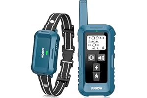 Jugbow Dog Shock Collar - 4200FT Dog Training Collar with Remote, IPX7 Waterproof Electric Collar with 4 Training Modes, Security Lock, Rechargeable e-Collar for Dogs 10-120lbs