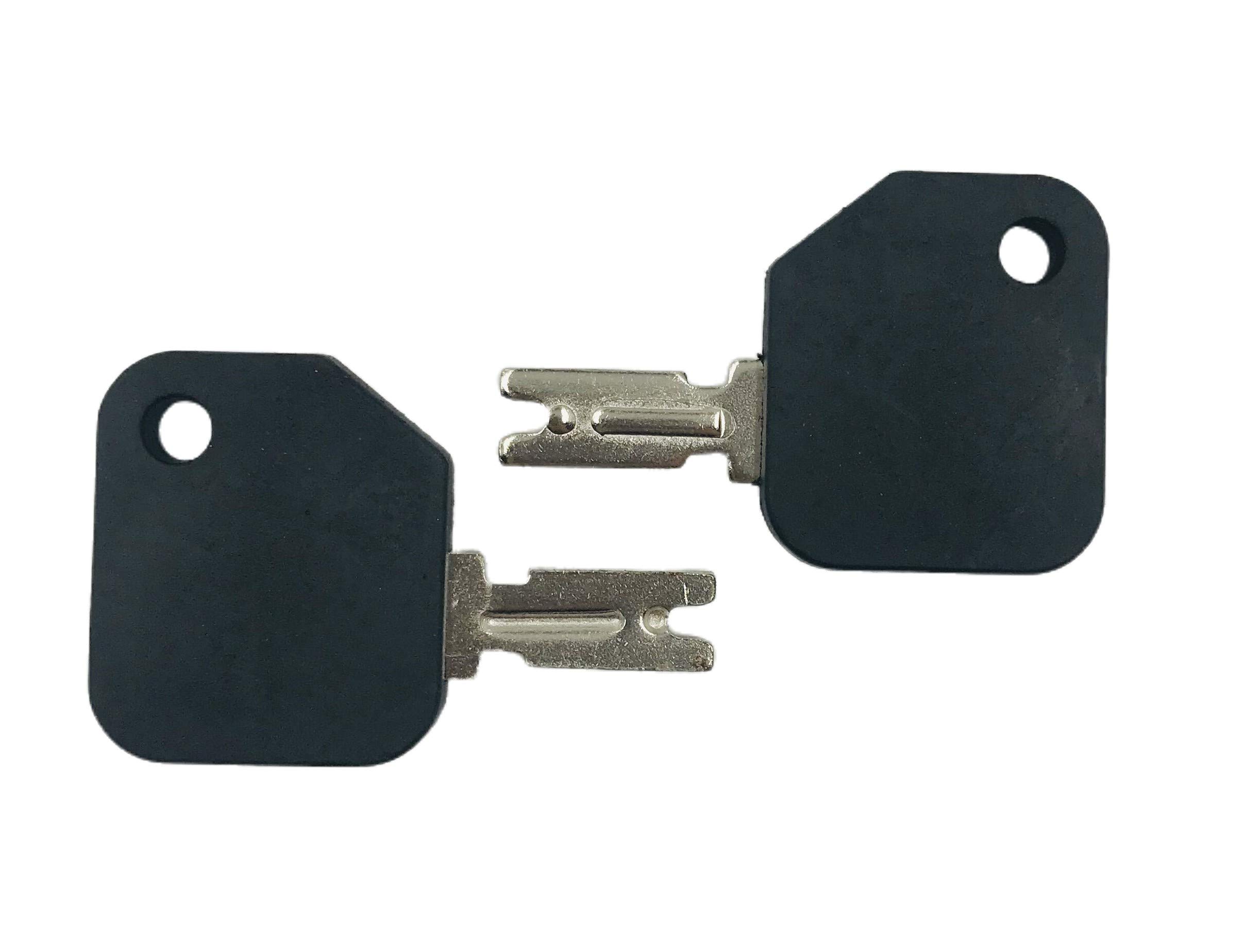 2X replacement for Hyster, Yale, Rubber Coated Forklift Key. Part Numbers : 51335040, 186304, 6T-2663, 166, 1430
