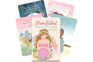 Mama Natural Pregnancy Affirmation Cards For Women - 50 Beautiful New Mom Affirmation Cards To Inspire & Empower You Along Your Pregnancy Journey | Gifts For New Mom & Post Partum Gifts For Mom