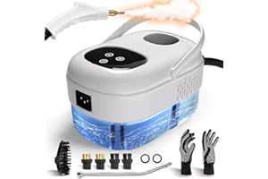 TWOOASES Steam Cleaner, 2500W Pressurized Steamer for Cleaning, Multi-Purpose Steamer for Home, Handheld Steam Cleaner, 15s Fast Heating Car Steamer, Portable Steam Cleaner for Kitchen, Bathroom, Tile (White)