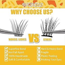 WONSIS Lash Clusters, DIY Eyelash Extension, 120