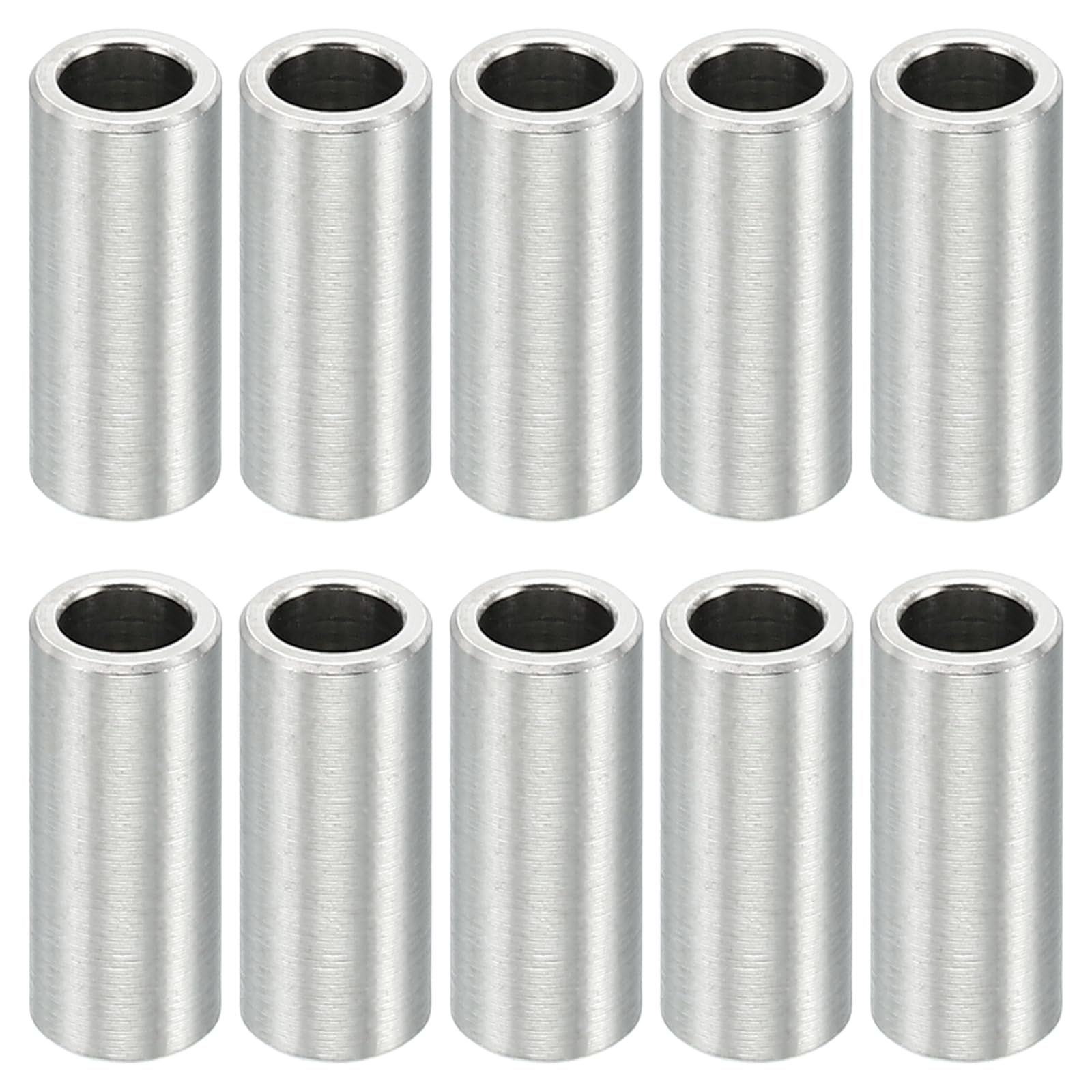 PATIKIL M4 Stainless Steel Spacers, 10 Pcs Metal Spacer Stainless Steel 4.1mm ID x 6mm OD X14mm L Stainless Steel Spacers Screw Standoff Round for 5/32inch or M4 Screw Bolts