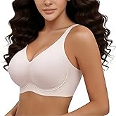 Curlady Wireless Bras for Women Supportive Lift T-Shirt Everyday Bra Push Up No Underwire Jelly Full Coverage Bralettes