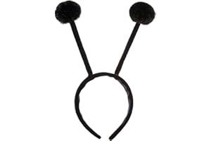 CHEU antenna headband costume as bee, snail, ant, insect props with bendable plush pom pom bopper