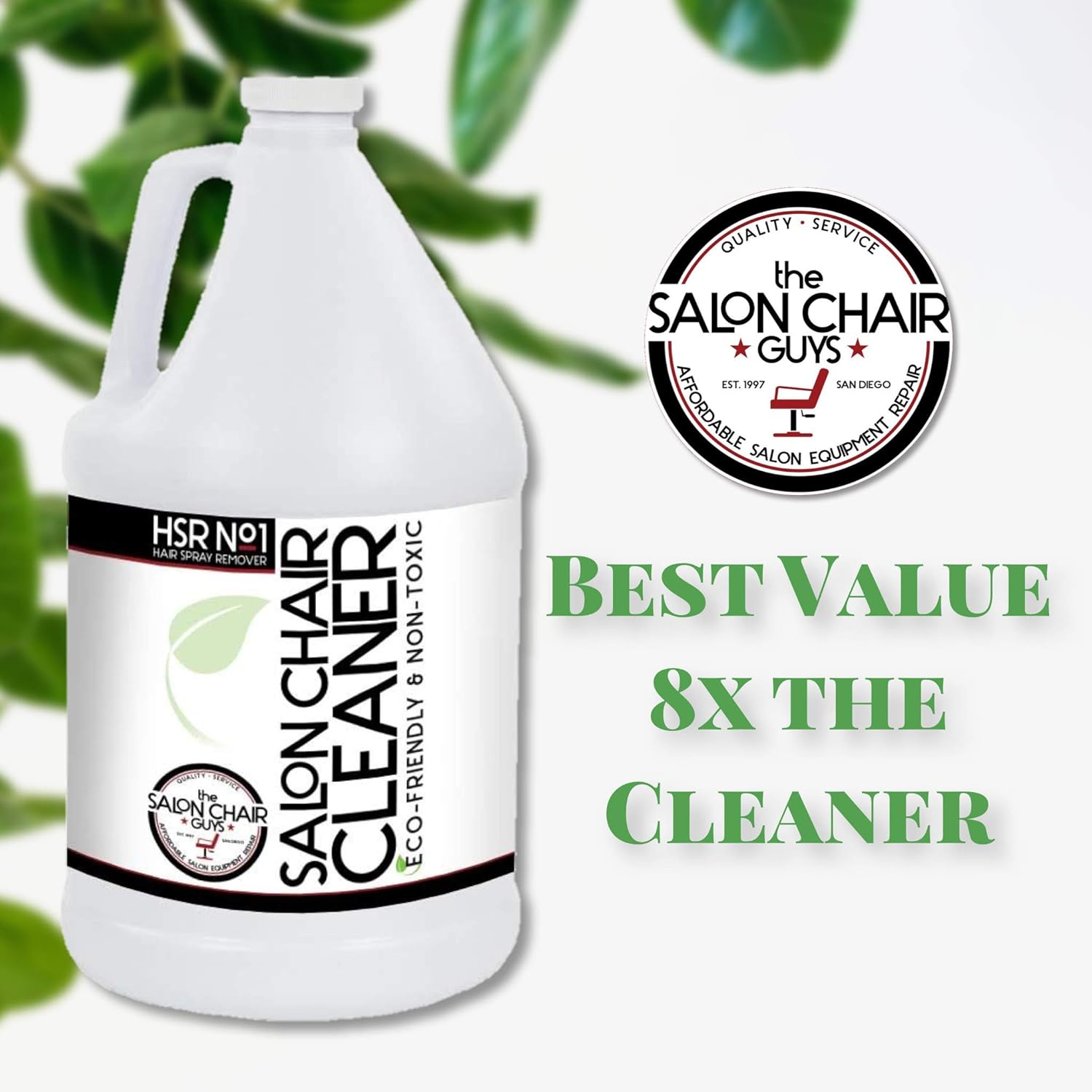 The Salon Chair Guys - Salon Chair Cleaner, Professional Salon & Barber Furniture Cleaner Gallon Refill: Kitchen & Dining