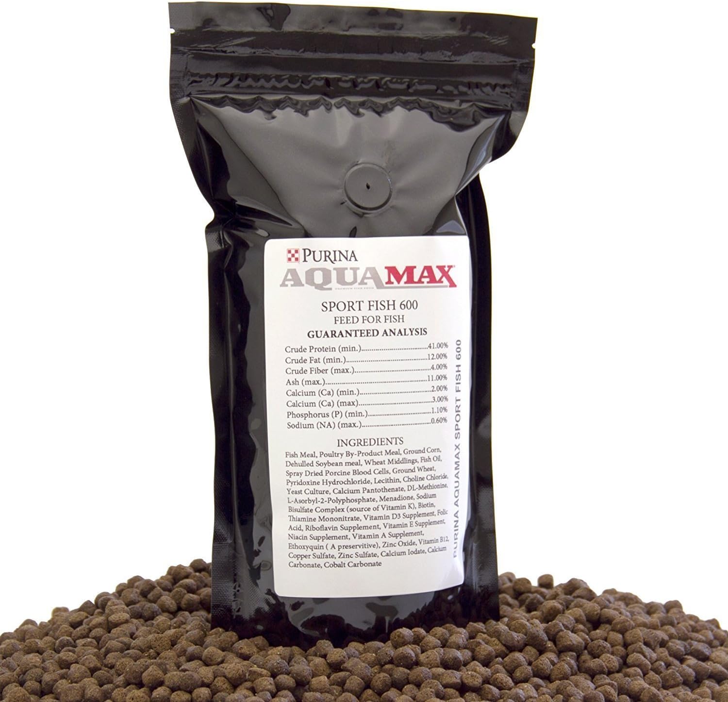 Aqua Max Sport Fish 600 7.1mm Extruded Floating Fish Food Pellets For Carnivorous and Omnivorous Species, 19 Ounce