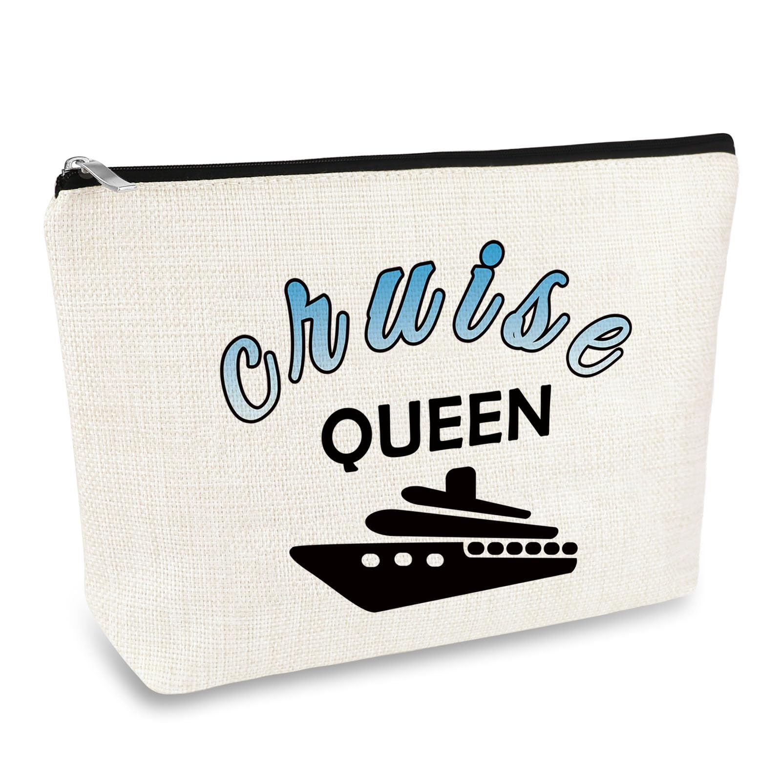 Mikela Cruise Trip Gift Cosmetic Bag Cruise Vacation Gift for Women Cruise Themed Travel Makeup Bag Cruising Lover Gift Girls Weekend Gift Beach Life Gift Travel Gift for Best Friend Friendship Gift