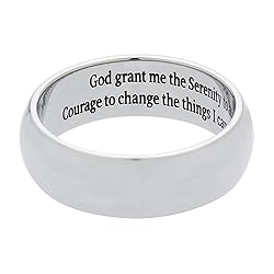 Men's & Women's Serenity Prayer Ring - God Grant Me