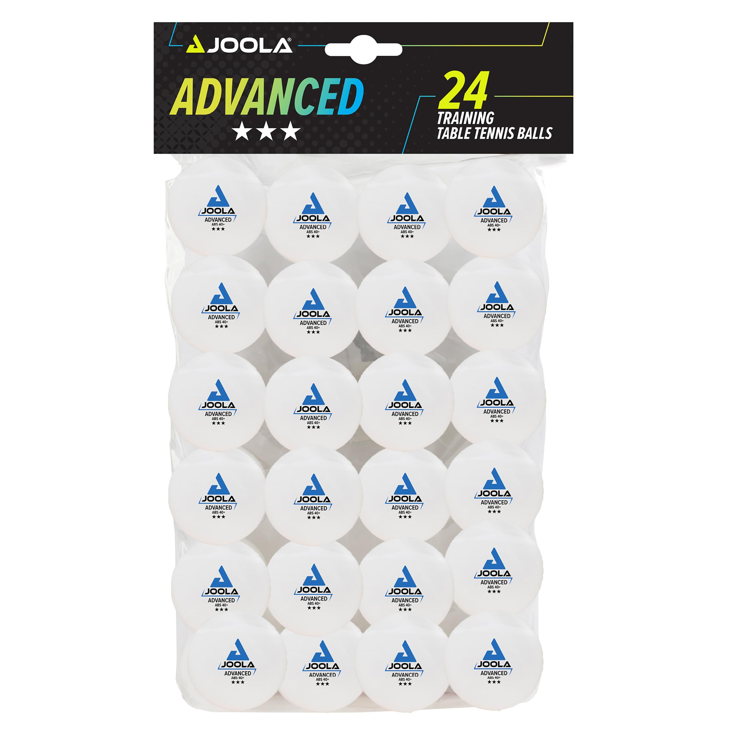 JOOLA Table Tennis Balls 3 Stars Training Advanced 40+ mm Diameter Premium Table Tennis Balls White Pack of 24