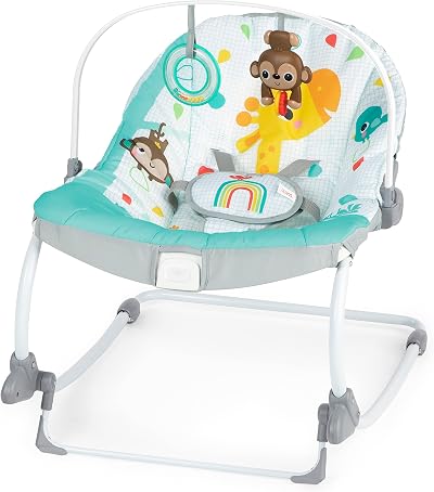 Bright Starts Wild Vibes Infant to Toddler Rocker with Vibrations Unisex