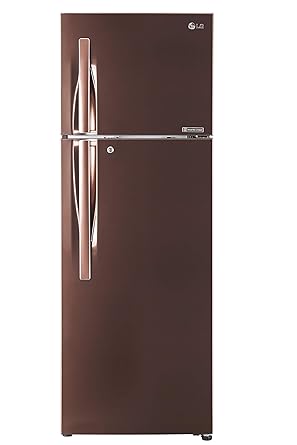 LG 284 L 4 Star Inverter Frost-Free Double-Door Refrigerator (GL-T302RASN, Amber Steel)
