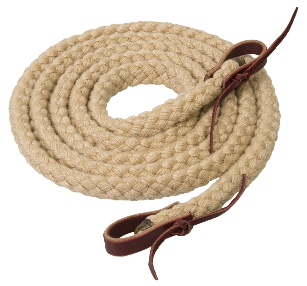 Weaver Leather Silvertip Hollow Braid Roper Rein, 5/8-Inch x 8-Feet, Tan