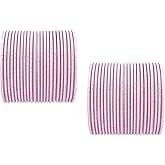 Efulgenz Indian Bangle Set Wedding Bangles Dotted Textured Alloy Bangles Bracelets Bridal Fashion Costume Bollywood Jewelry for Women (48 Pcs)