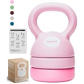Adjustable Kettlebell for Women | 5LB, 8LB, 12LB | Home Strength Training | Kettlebell for women at home, with an illustrated exercise guide for beginner-friendly full-body strength training workouts.