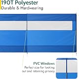 Trail Outdoor Leisure Windbreak 4 Pole with Window 5m x 1.4m Blue view 3