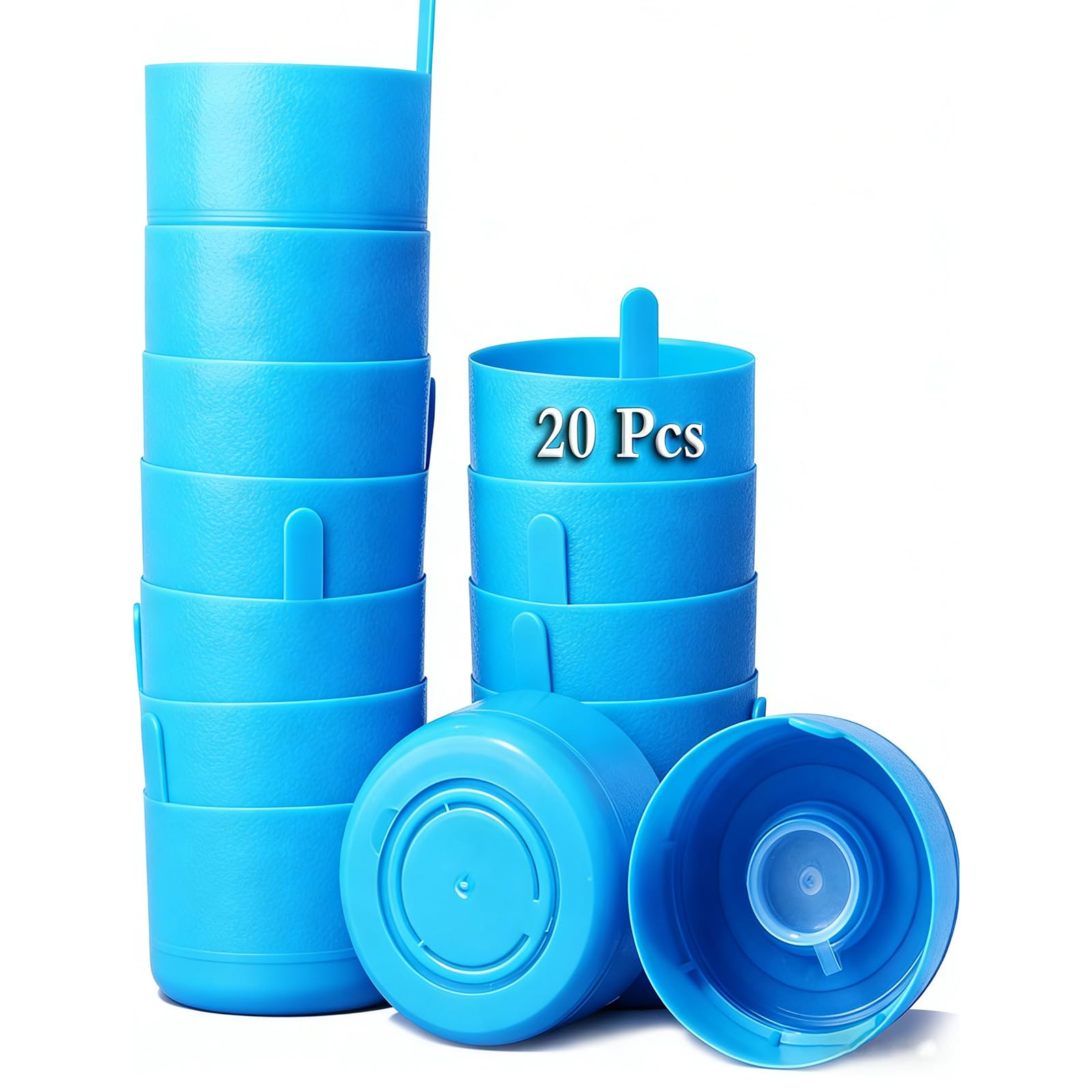 GuangTouL 20 Pcs Non Spill Caps for 3 & 5 Gallon Water Jug Cap Anti-Splash Bottle Caps Water Bottle Snaps