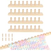 64 Inch Chunky Blanket Loom, Wooden Knitting Loom Adjustable Size DIY Craft | Knitting Loom Adjustable Size, Solid Wood, 4 &times; 16Inch Modular Design, Reinforced Joints, DIY Hand Weave, Beginner Friendly