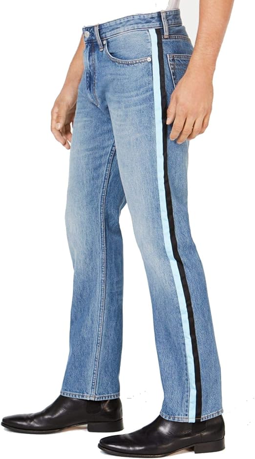 calvin klein logo stripe jeans